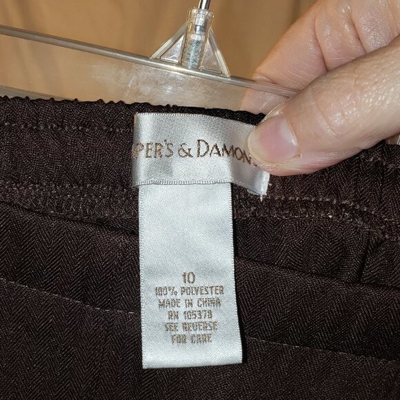 Ladies DRAPERS & DAMONS 2 Piece Pant Suit in Brown - S - Picture 4 of 5